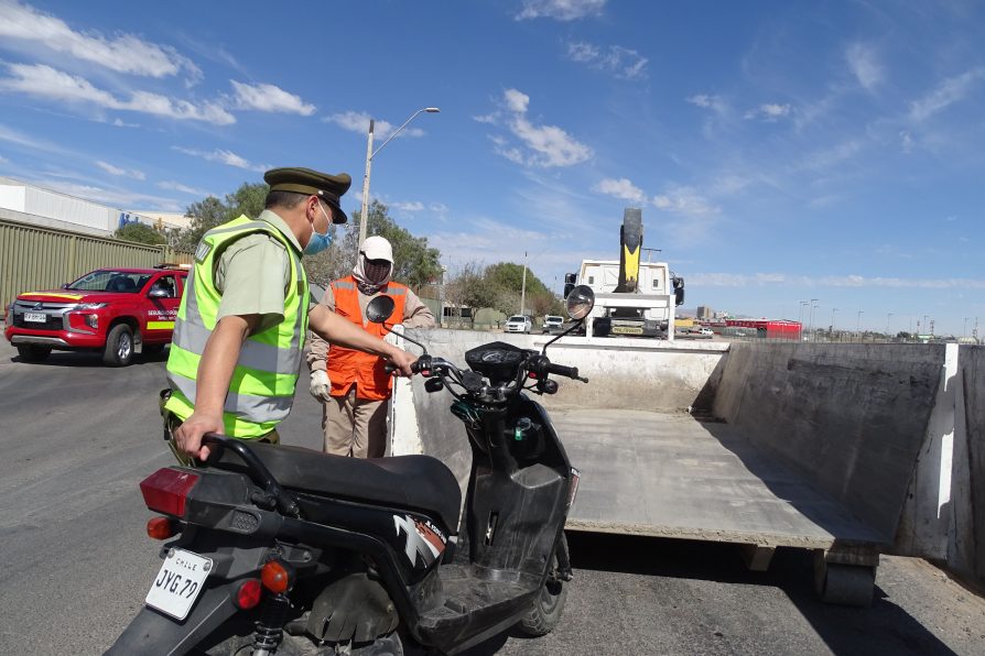 12 motocicletas fueron retiras de circulación en jornada de fiscalización en Calama