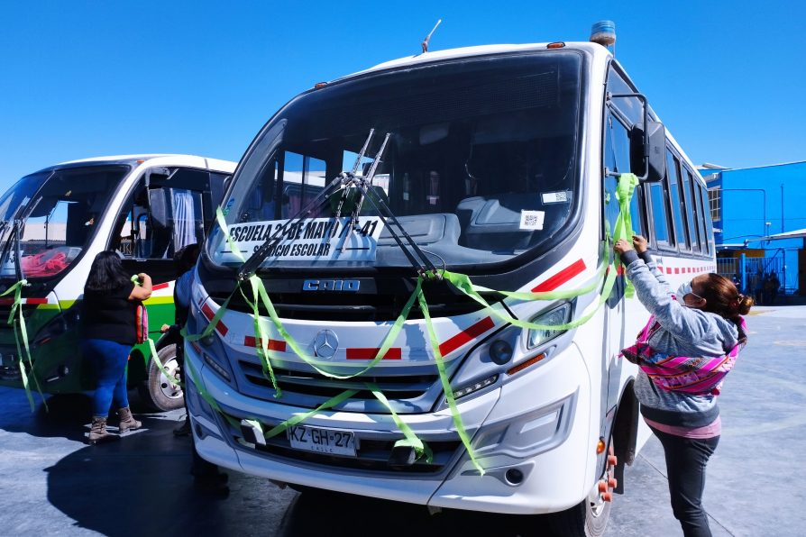 Ministerio de transportes Reestablece servicio de buses Escolares Gratuitos para estudiantes del sector de Quetena