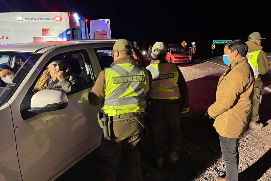 Promueven la prevención con controles carreteros en la ruta que une Calama con Ayquina