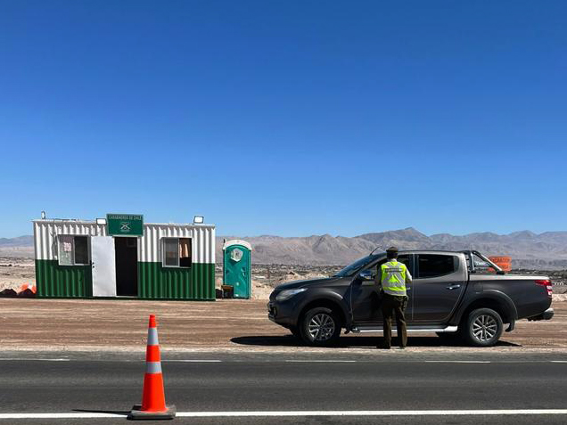 <strong>Comenzó funcionamiento de la garita de Carabineros en la ruta que conecta Calama y Sierra Gorda</strong>