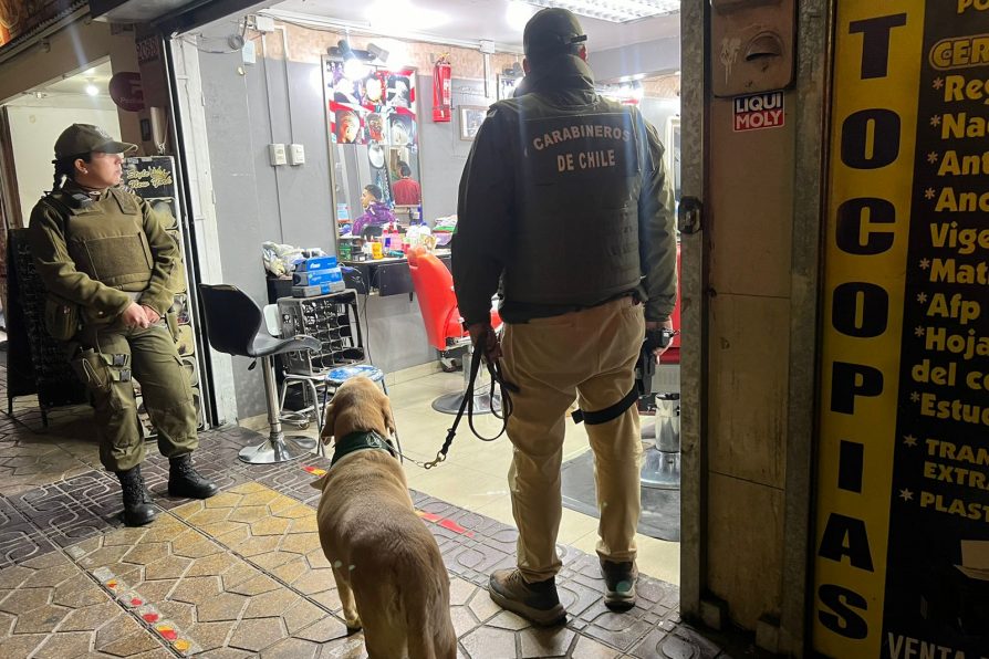 Realizan operativo de fiscalización a barberías y locales nocturnos con perros antidroga y especialidades de Carabineros en Calama